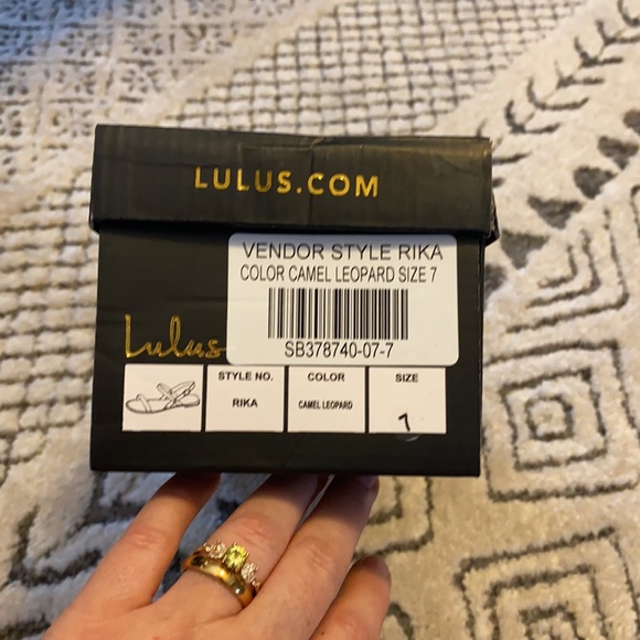 NIB Lulus Rika Camel Leopard Sandal Sz 7 - Picture 6 of 6